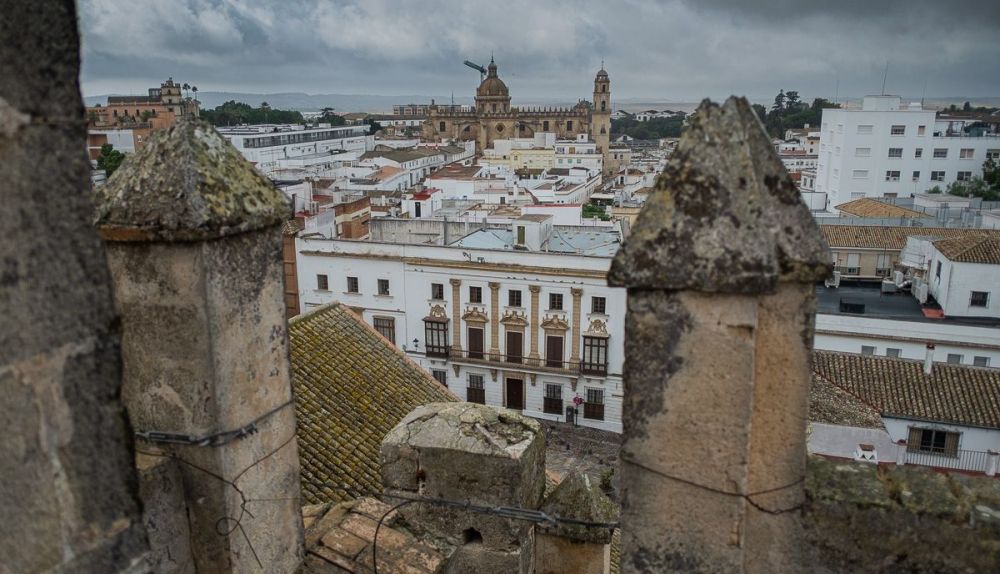 Vista desde la parte superior de la torre almenada.
