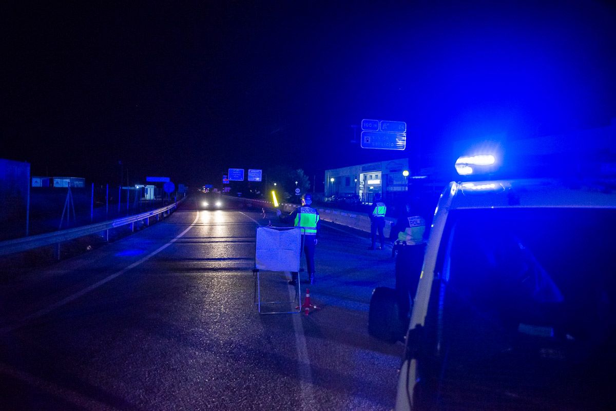 Vehículos de la Policía Nacional en Jerez, en una imagen de archivo.