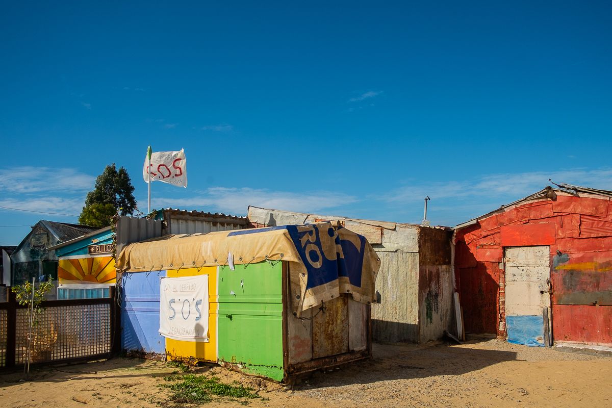 Casetas de los pescadores en la Casería de Ossio. Casetas de los pescadores en la Casería de Ossio.