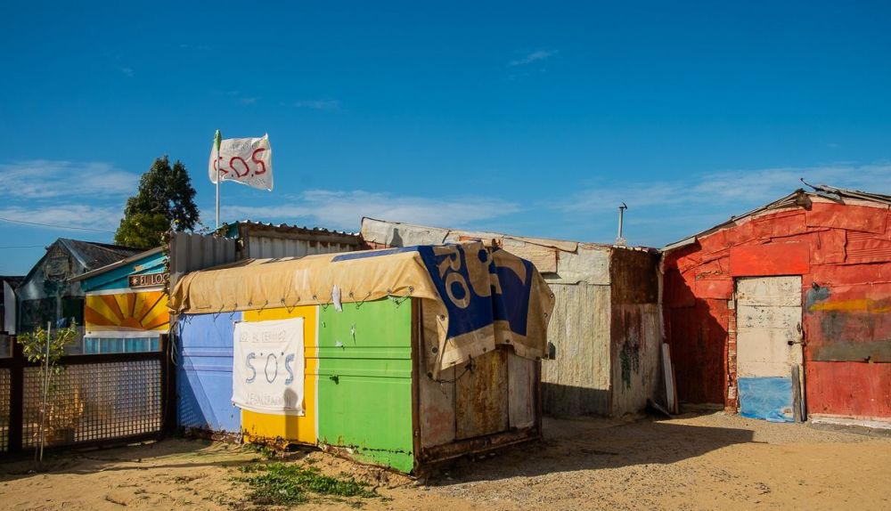 Casetas de los pescadores en la Casería de Ossio.