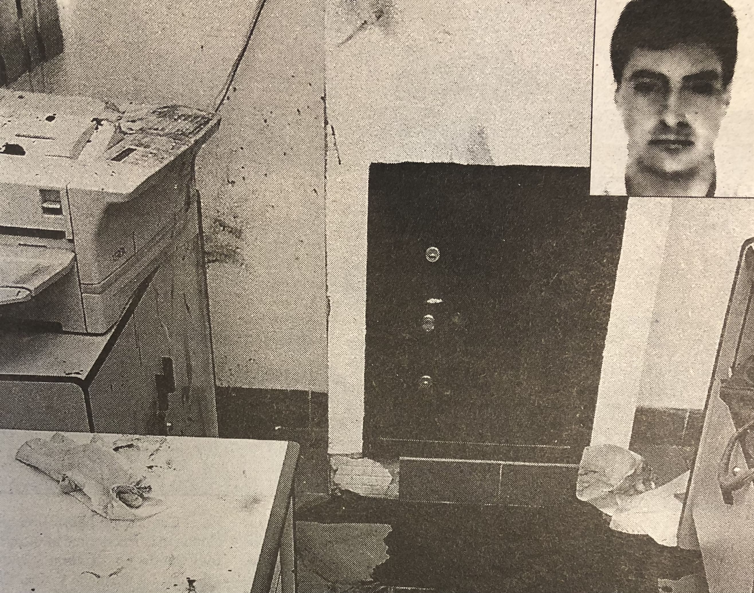 Escena del crimen de Juan Holgado, fotografiada por Esteban Pérez. Y una imagen del joven asesinado en la portada que publicó el día después el rotativo local 'Información Jerez'.