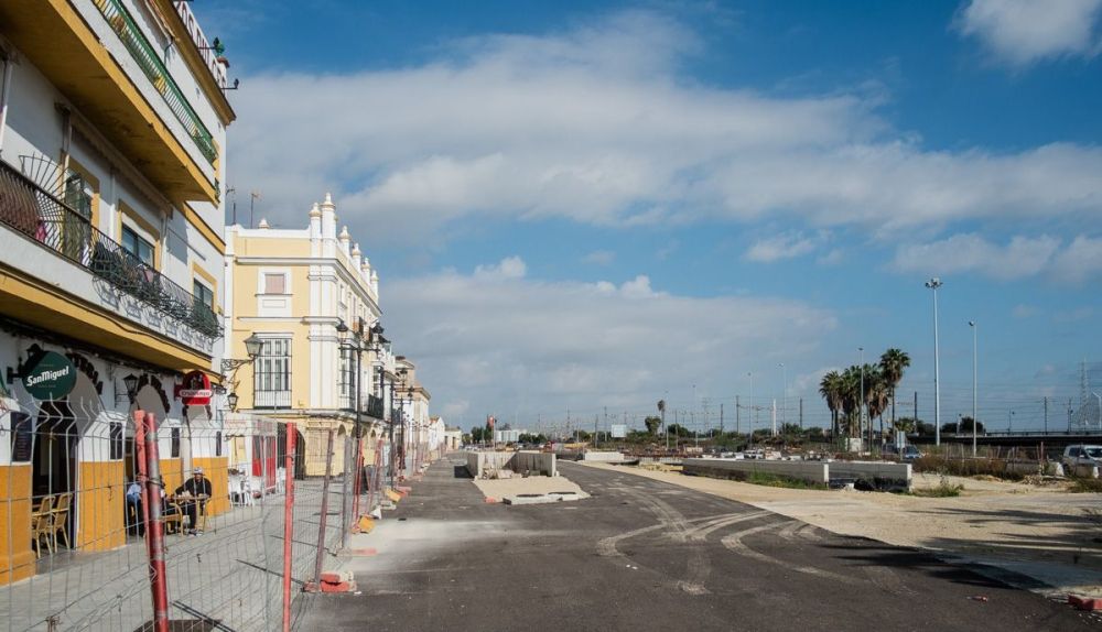 Obra del parking en la entrada de la ciudad.
