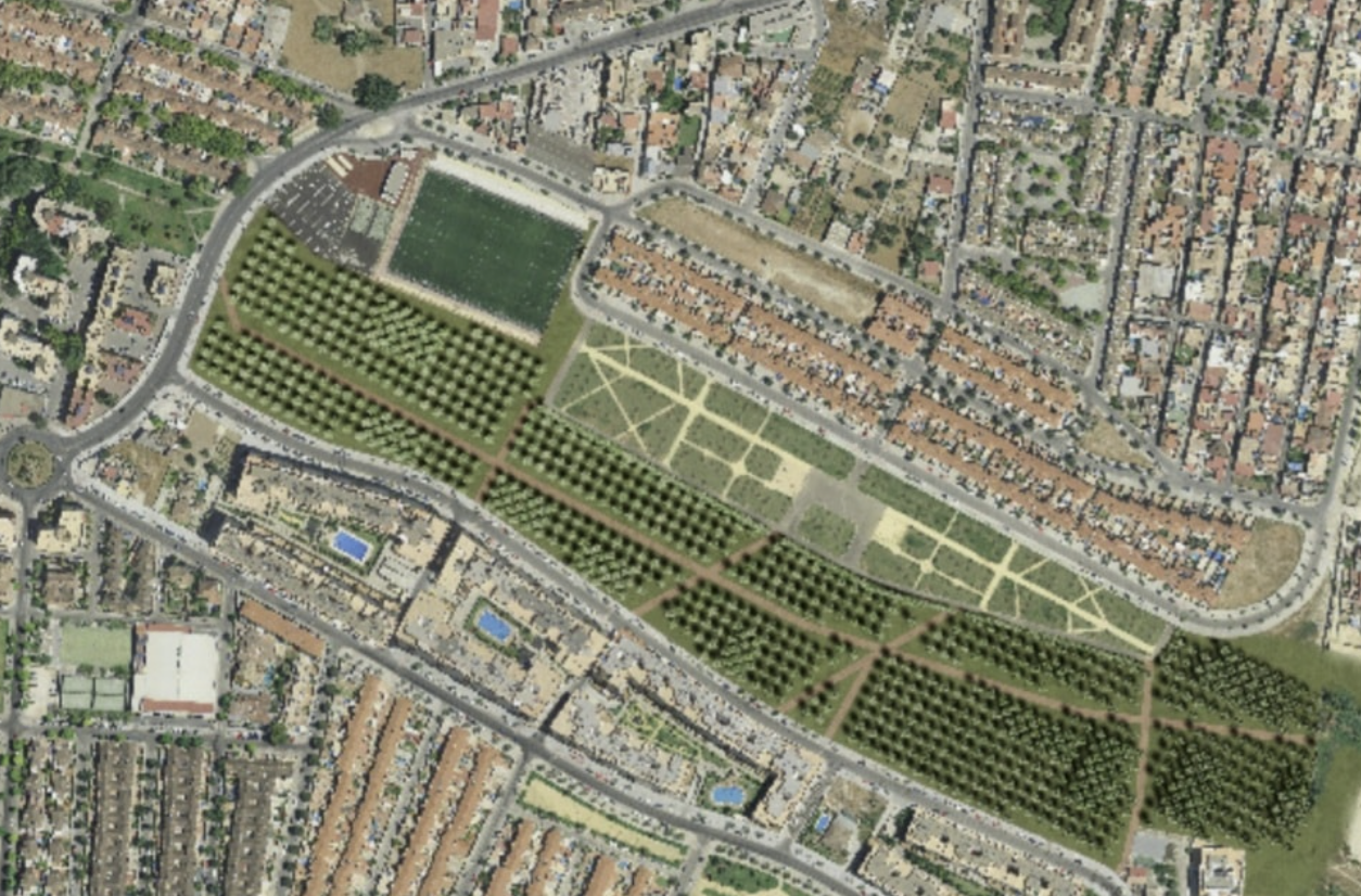 Diseño del futuro bosque urbano de La Canaleja, previsto por el anterior gobierno local.