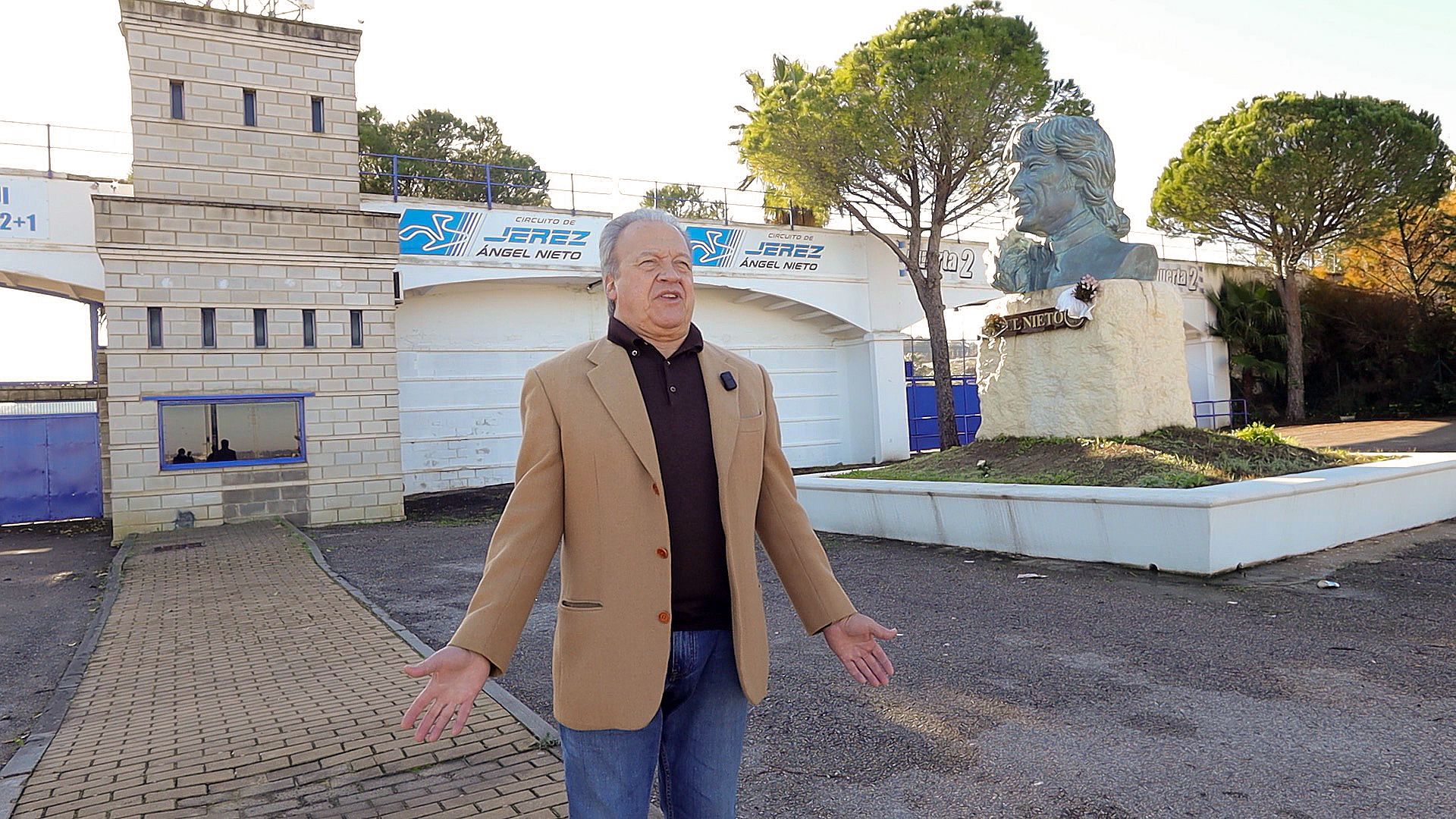 Pedro Pacheco, en su visita el pasado viernes a los alrededores del Circuito de Jerez, un empeño personal que vio la luz en 1985.