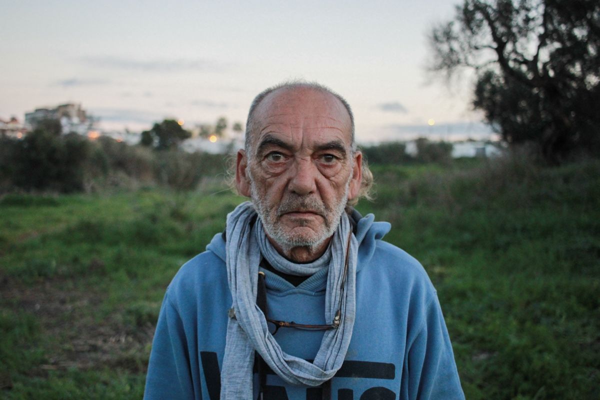 Moncho en una de las zonas de huertos de La Casería. Autora: Carmen Marchena.