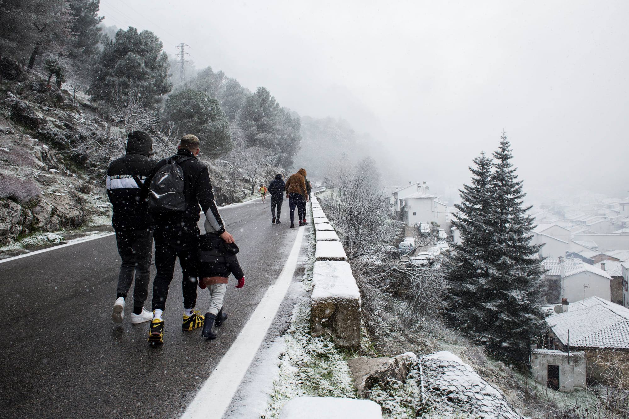 Nieve en Grazalema, en la Sierra de Cádiz, en una imagen de archivo.