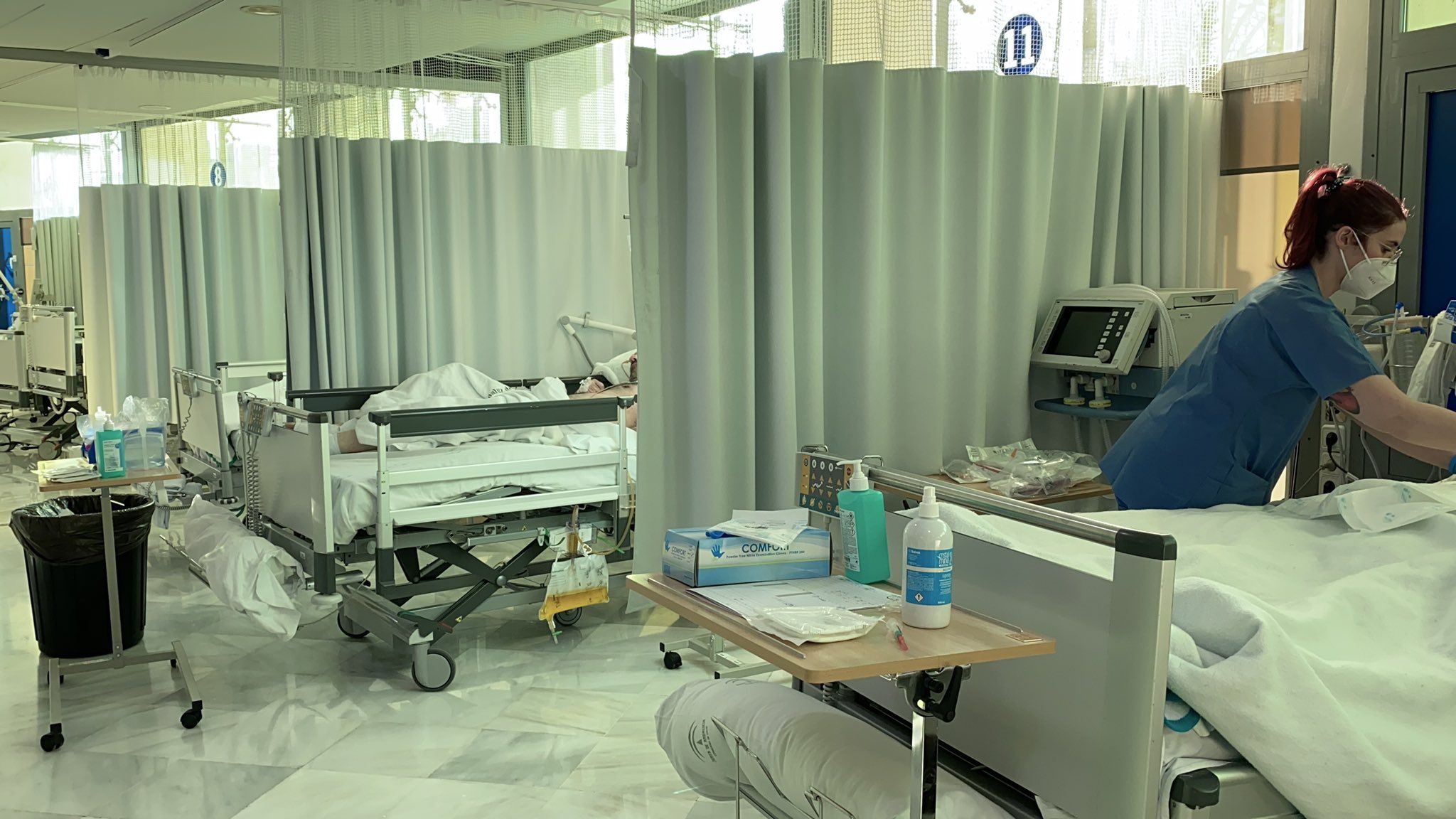 La UCI para covid del Hospital Carlos Haya de Málaga durante la pandemia. SAS