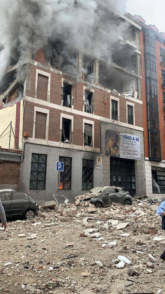Edificio afectado por la explosión. Autor: Policía