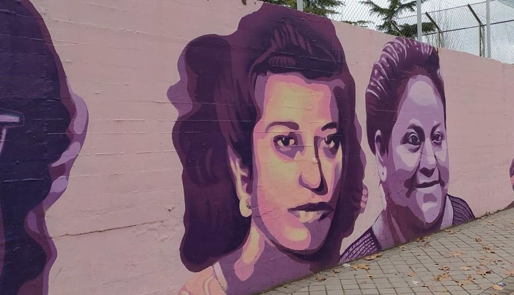 Una parte del mural de Ciudad Lineal.