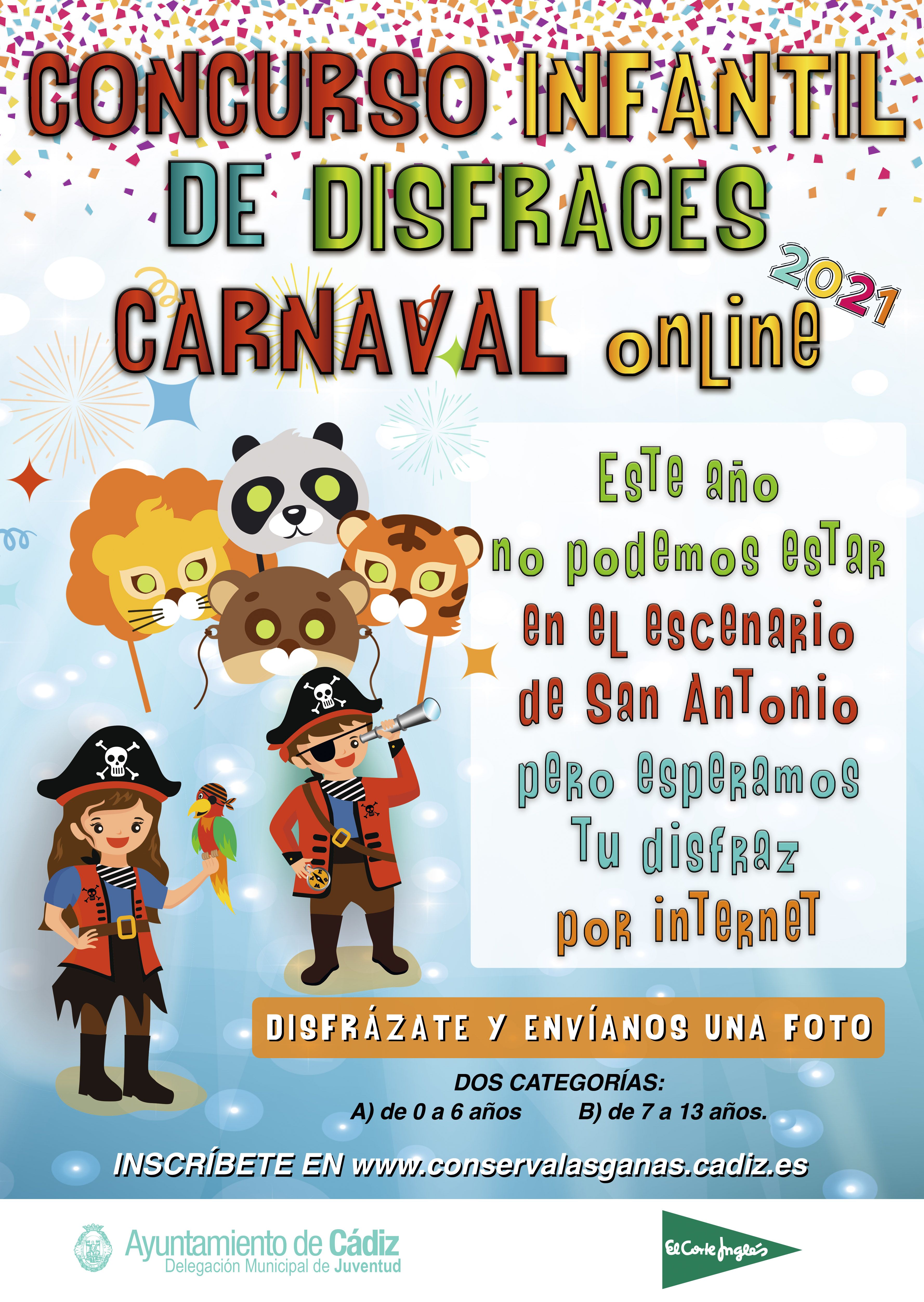 Cartel del concurso de disfraces 'online'.