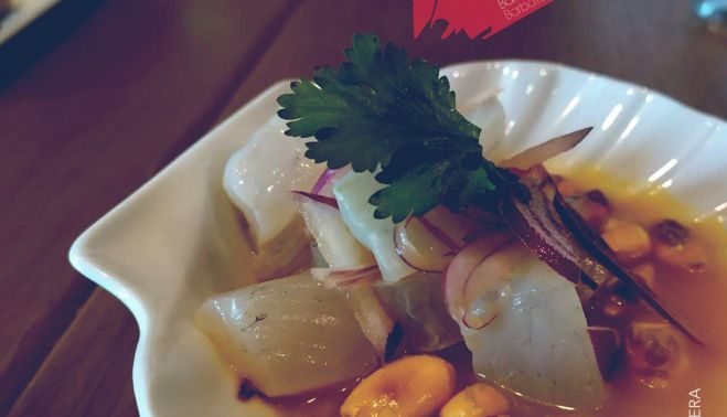Ceviche de pescado blanco.