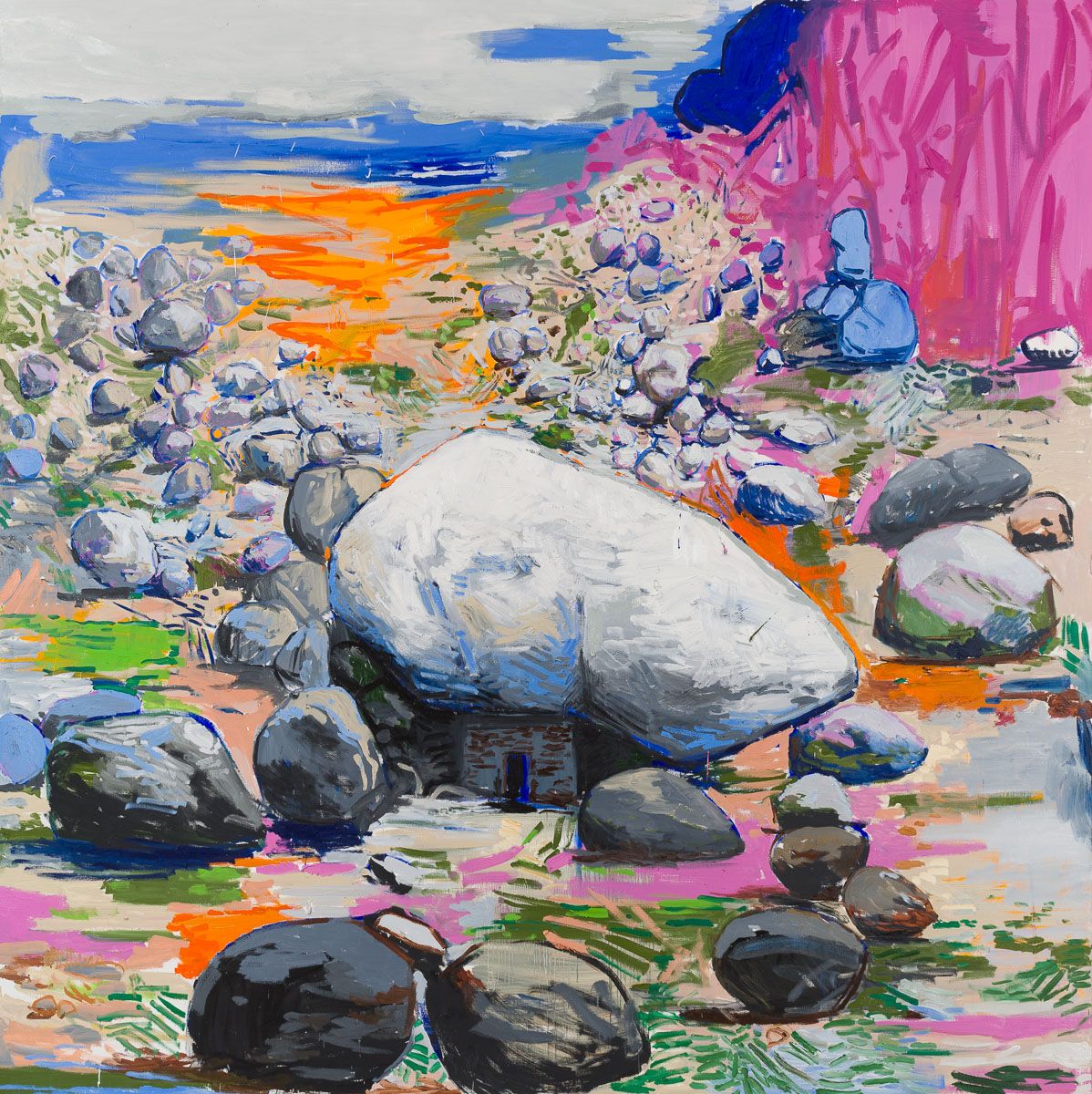 La tumba del diablo (2019), de Abraham Lacalle. Óleo sobre lienzo.