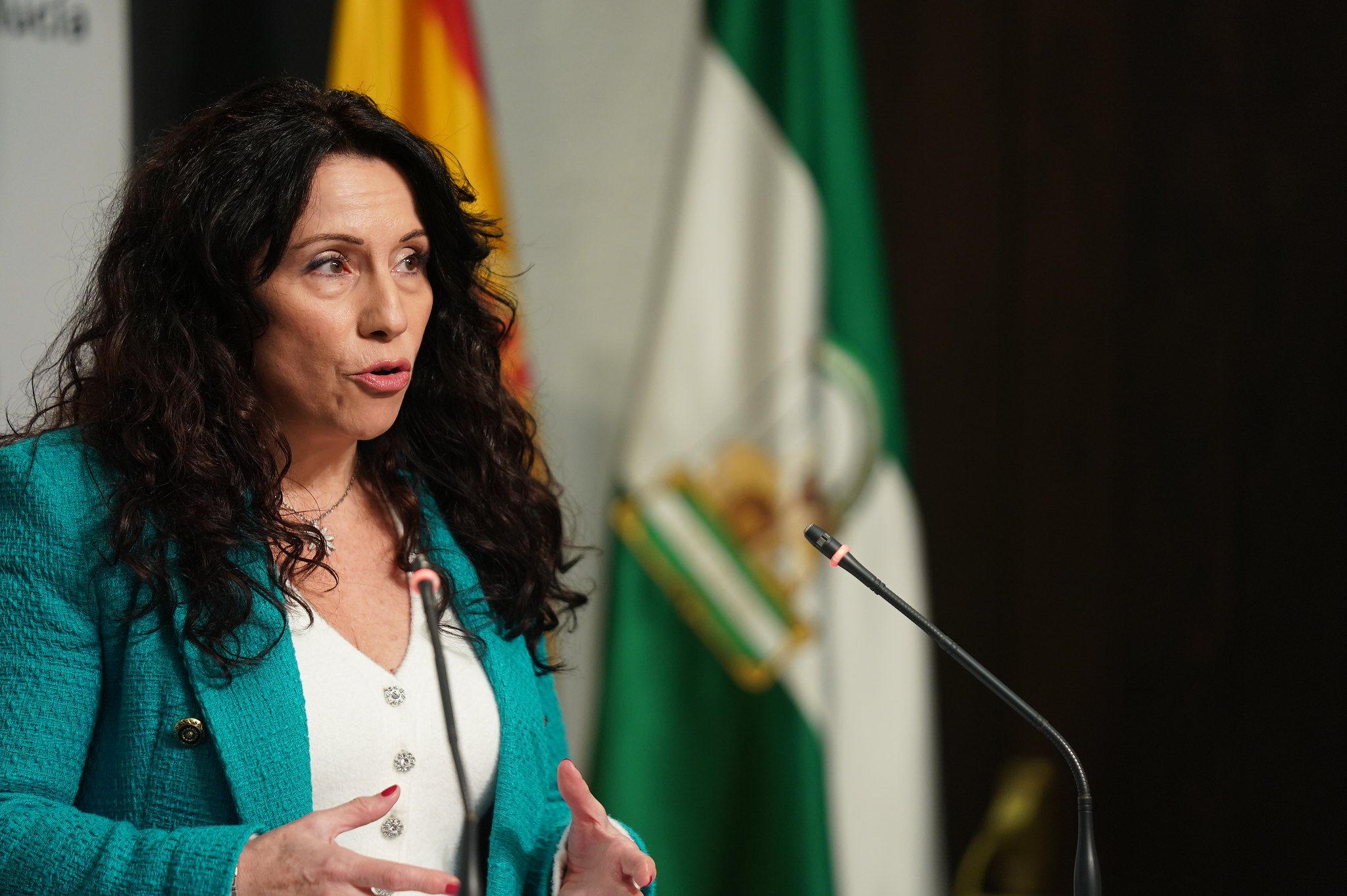 La consejera Rocío Ruiz, de Ciudadanos, durante una rueda de prensa.