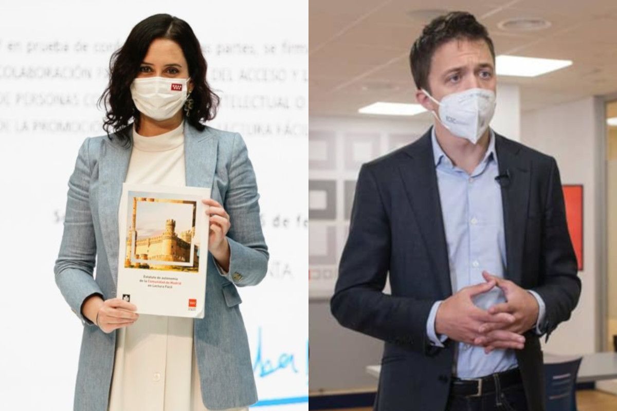 Díaz Ayuso e Íñigo Errejón.