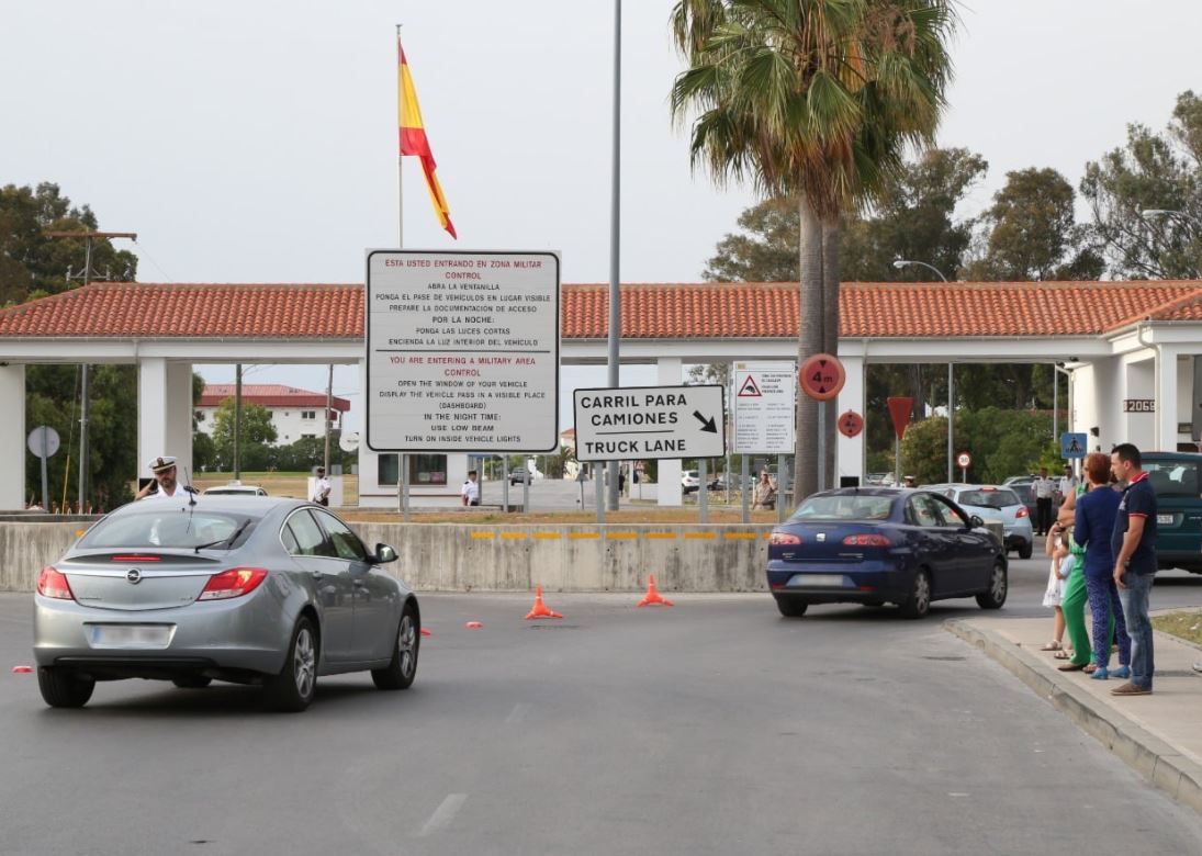 Acceso a la Base Naval de Rota en una imagen de archivo.