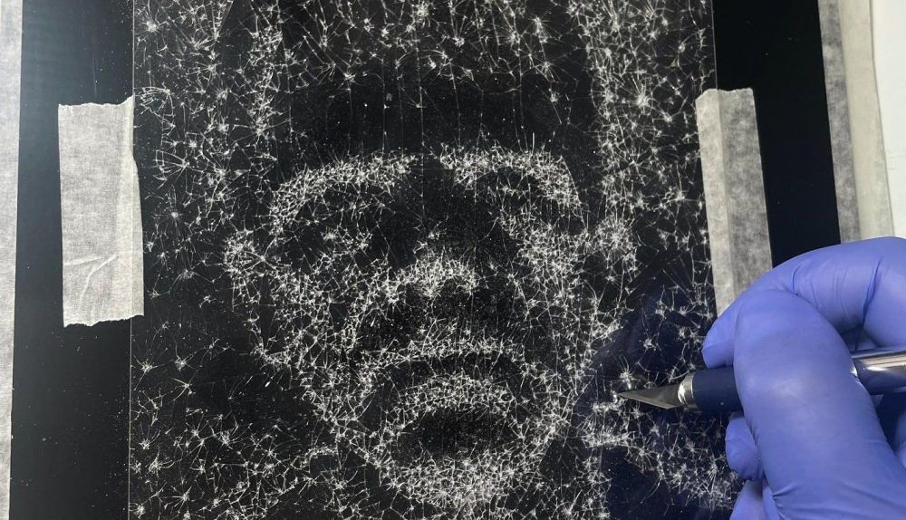 El retrato en cristal.