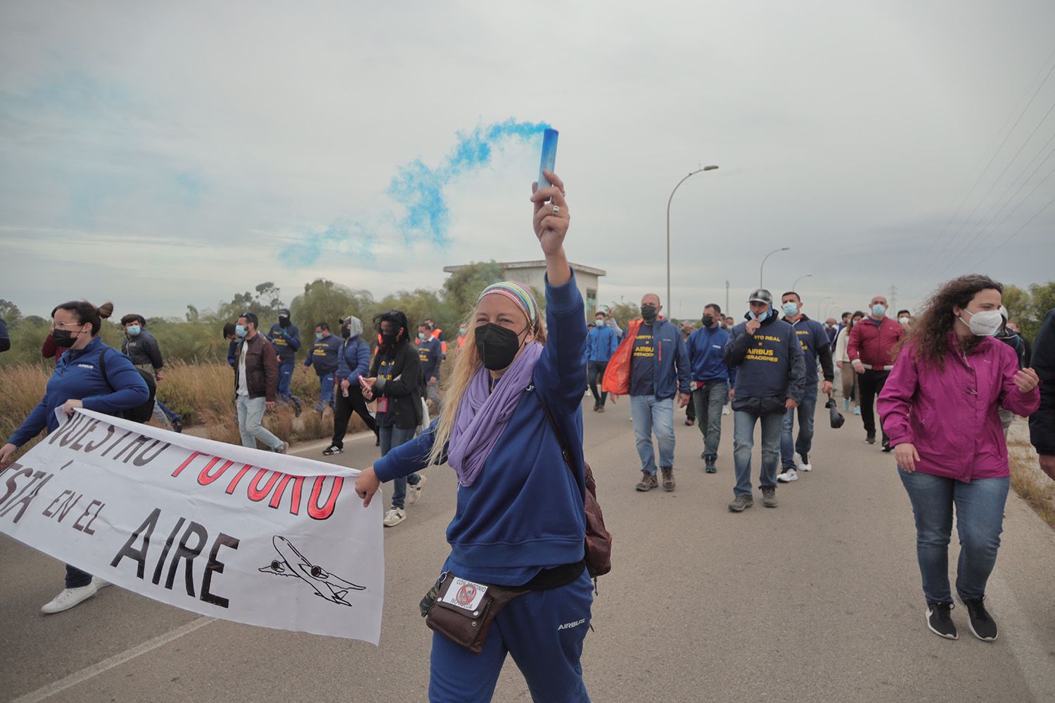 La protesta de los empleados de Airbus de la semana pasada.