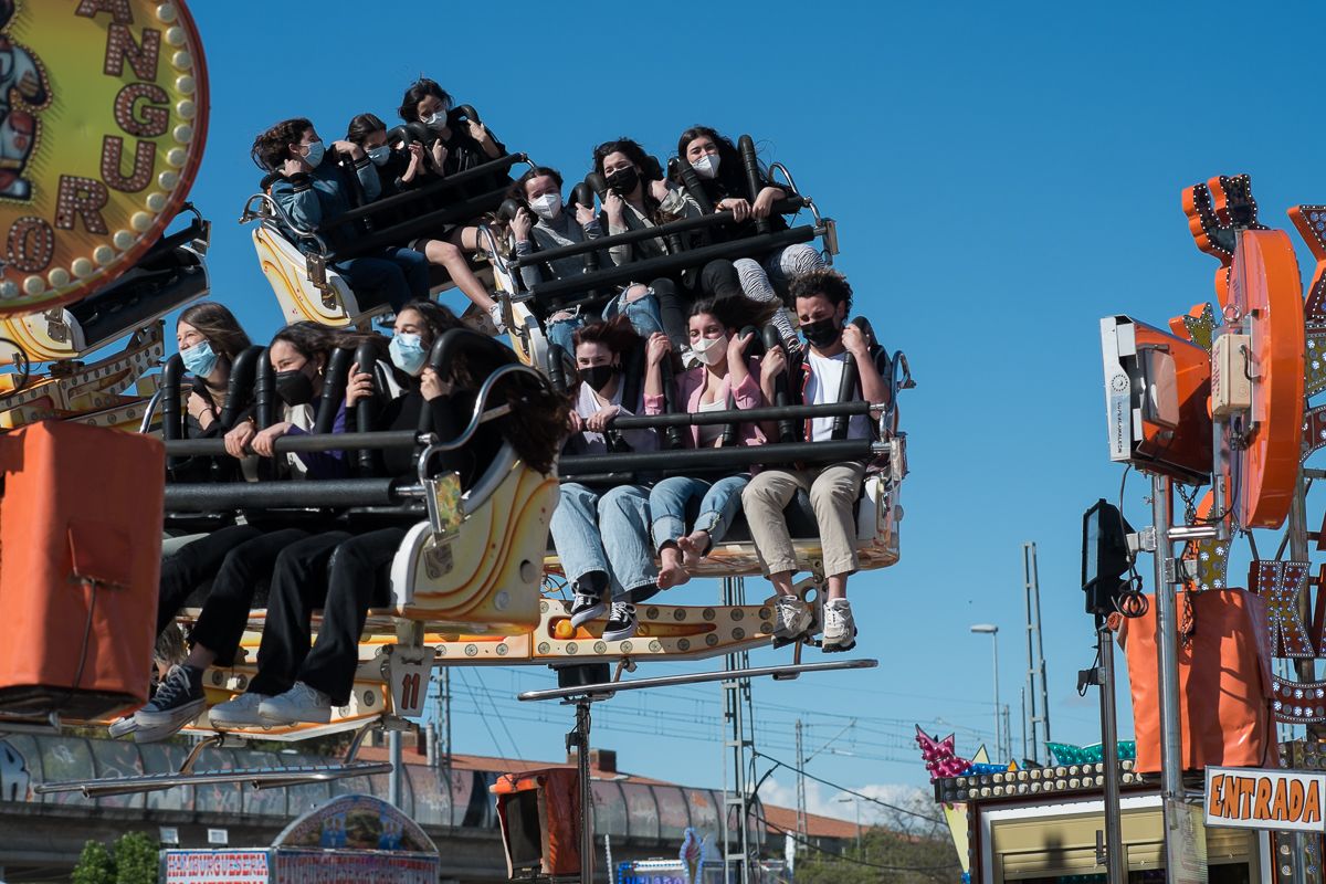 Atracciones en el recinto ferial de Jerez, en una imagen reciente.