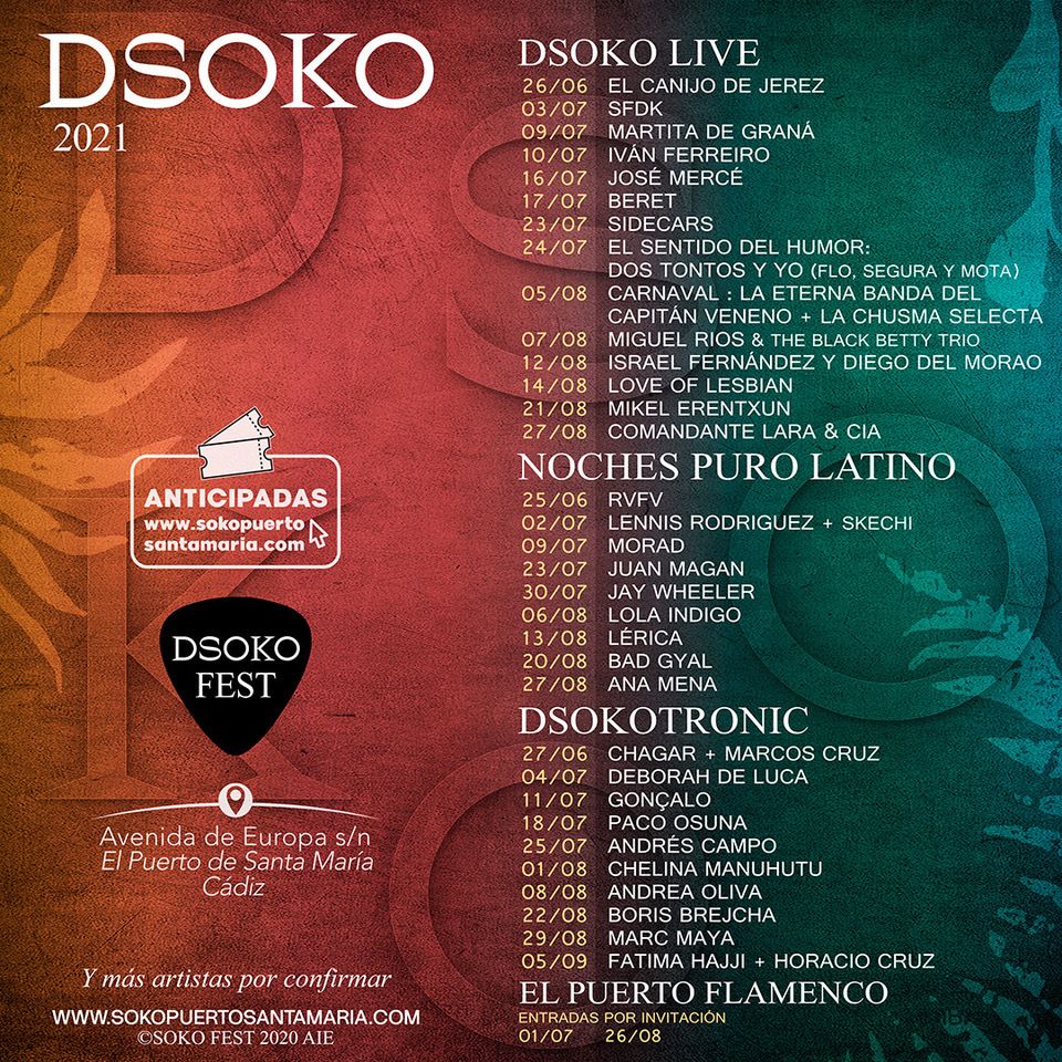 Programación del festival.