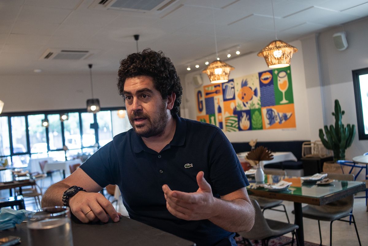 Pepe Naranjo durante la entrevista.