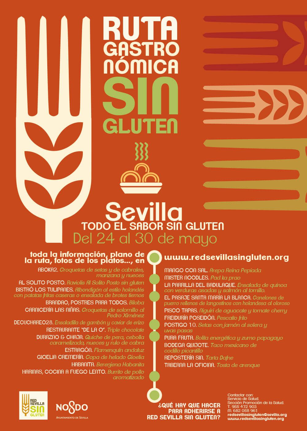 Cartel de la ruta gastronómica.