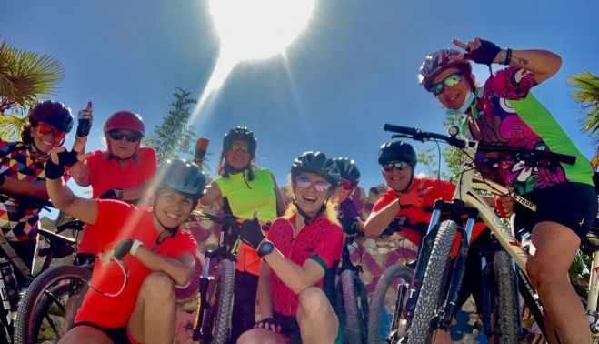 Las ciclópatas, en una de sus rutas ciclistas.
