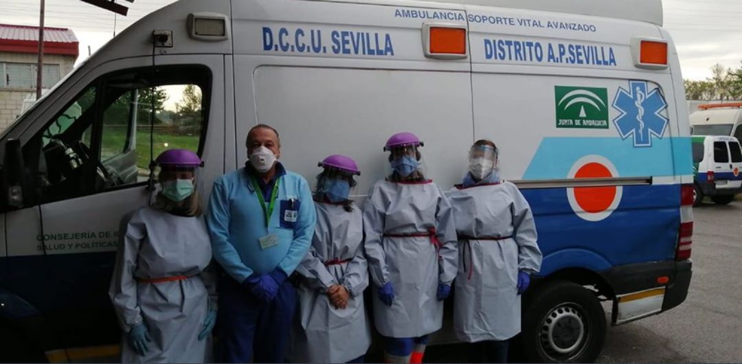Personal de Urgencias de Atención Primaria en Sevilla.