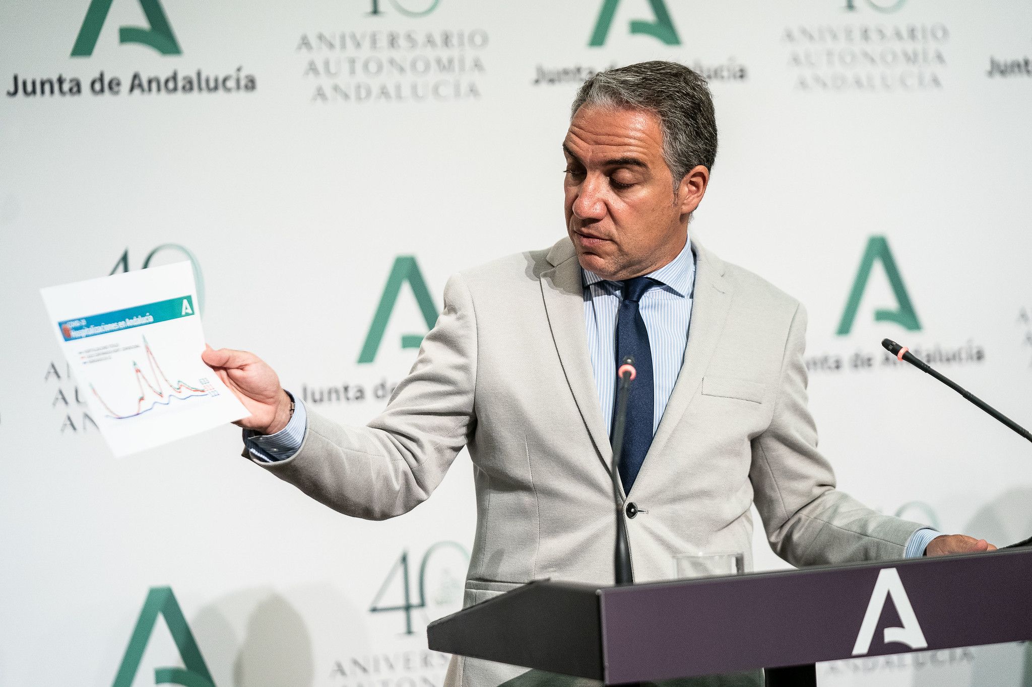 Elías Bendodo, en rueda de prensa este martes.