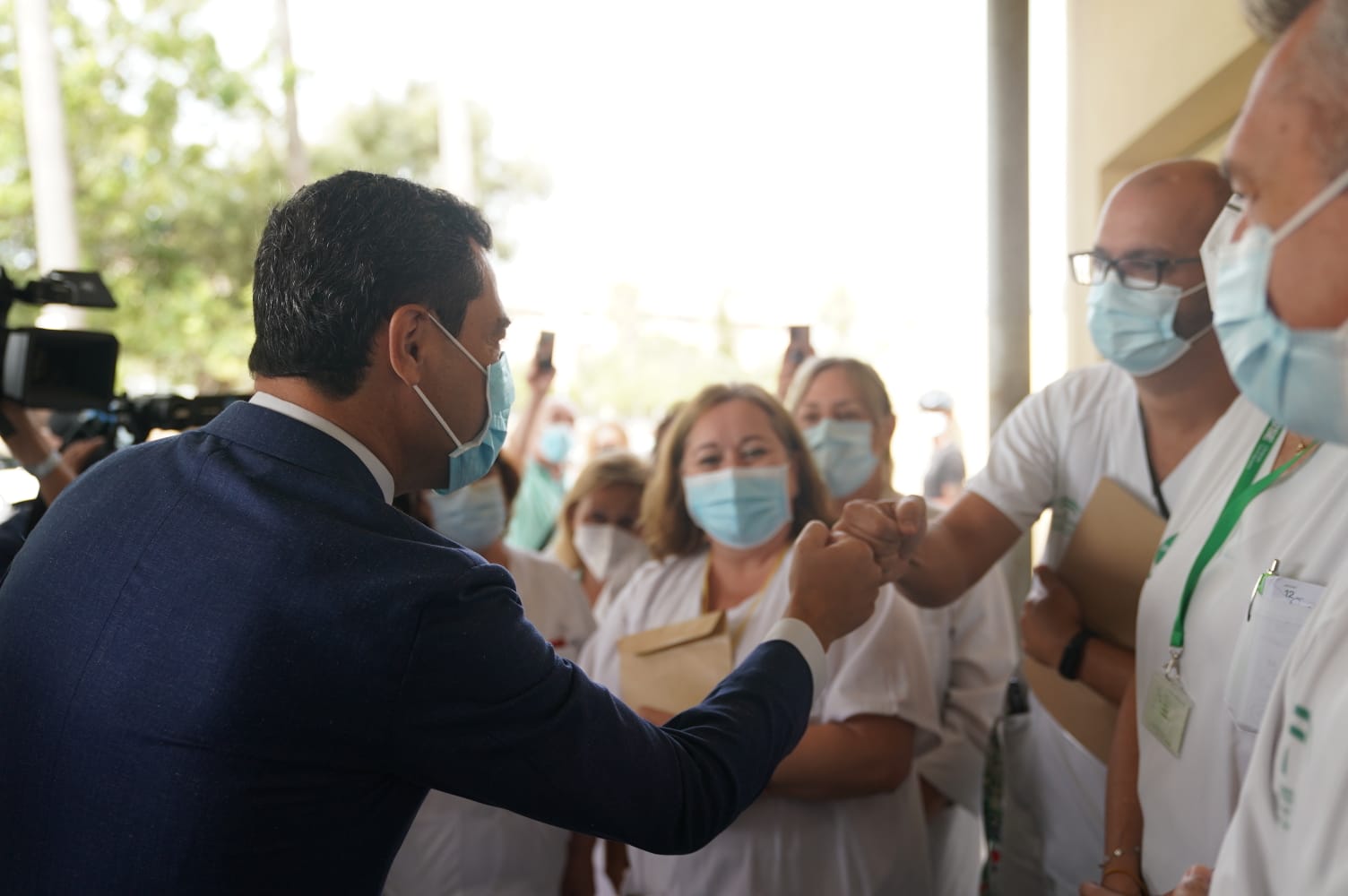 Moreno, en el Hospital Punta Europa, días atrás.