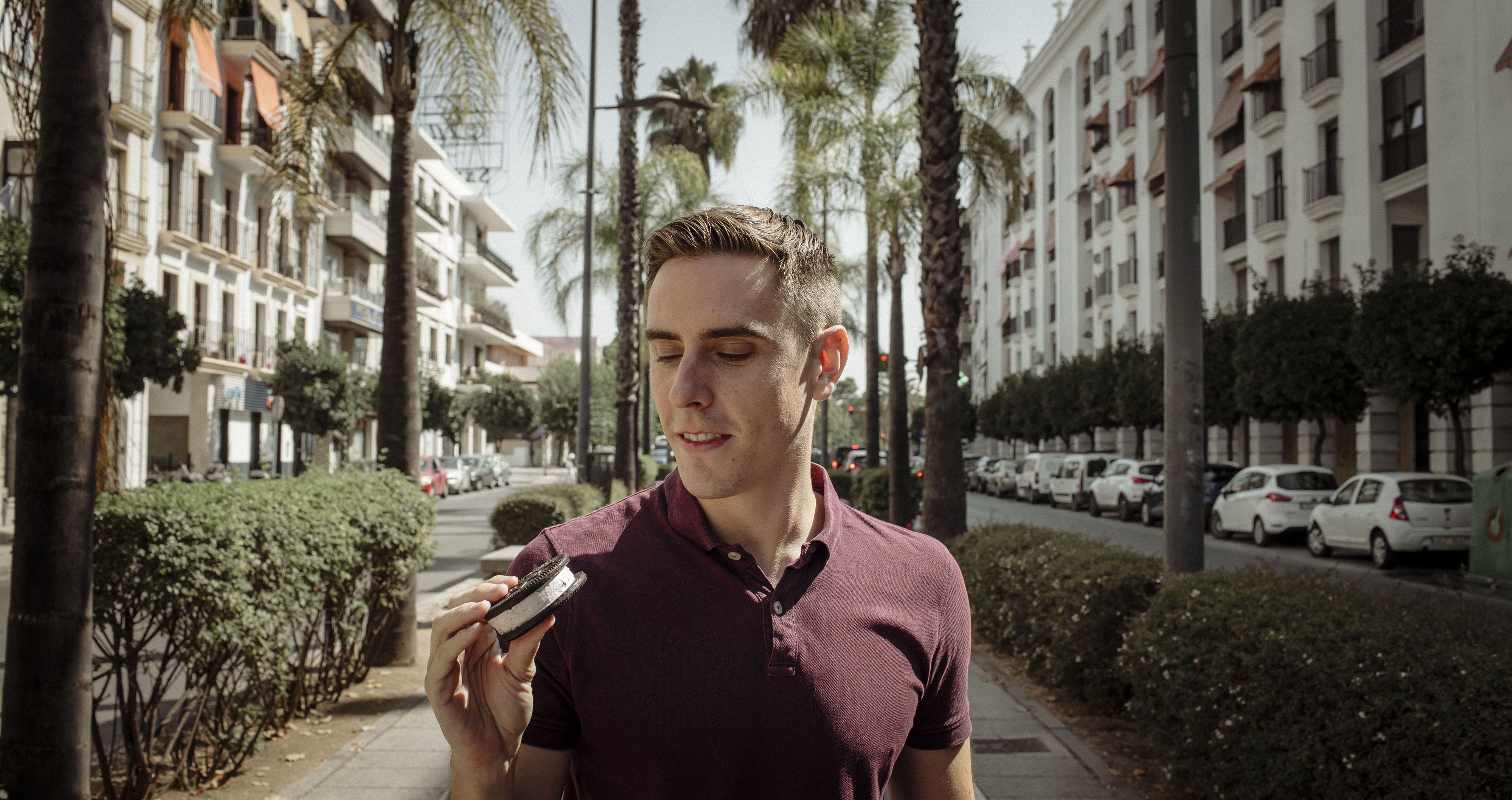 Jaime Espinar, con un helado en 'modo verano'.