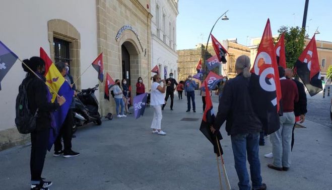 Una protesta reciente de trabajadoras de la escuela infantil Triquitraque.