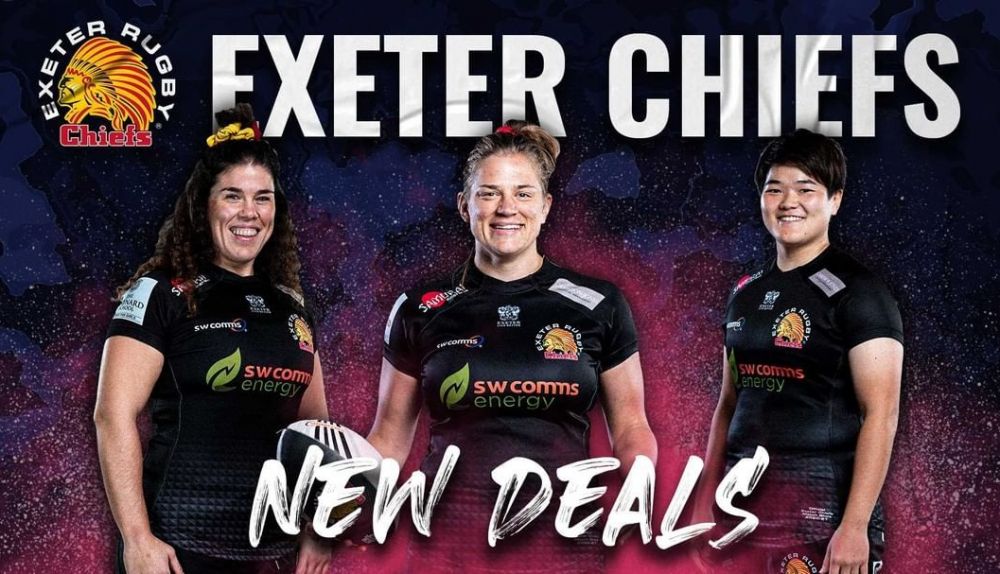 Así ha anunciado el Exeter Chief la renovación de Bimba y dos de sus compañeras. 