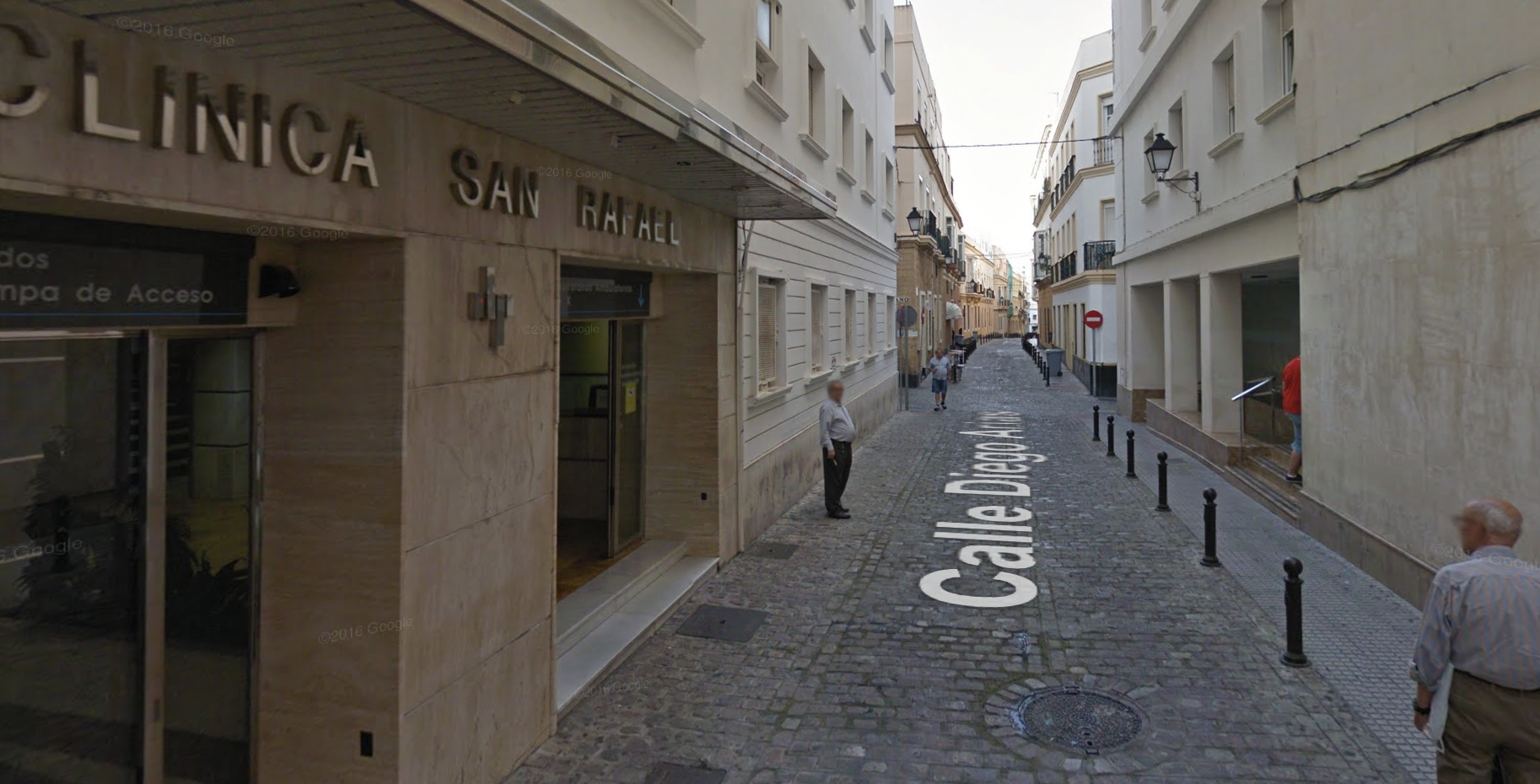Hospital de San Rafael, en Cádiz, en una imagen de Google Maps.