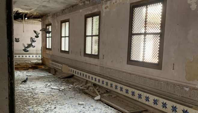 Una de las dependencias del Palacio de Orleans en Sanlúcar