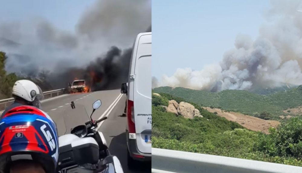 Imágenes del incendio forestal de Tarifa.