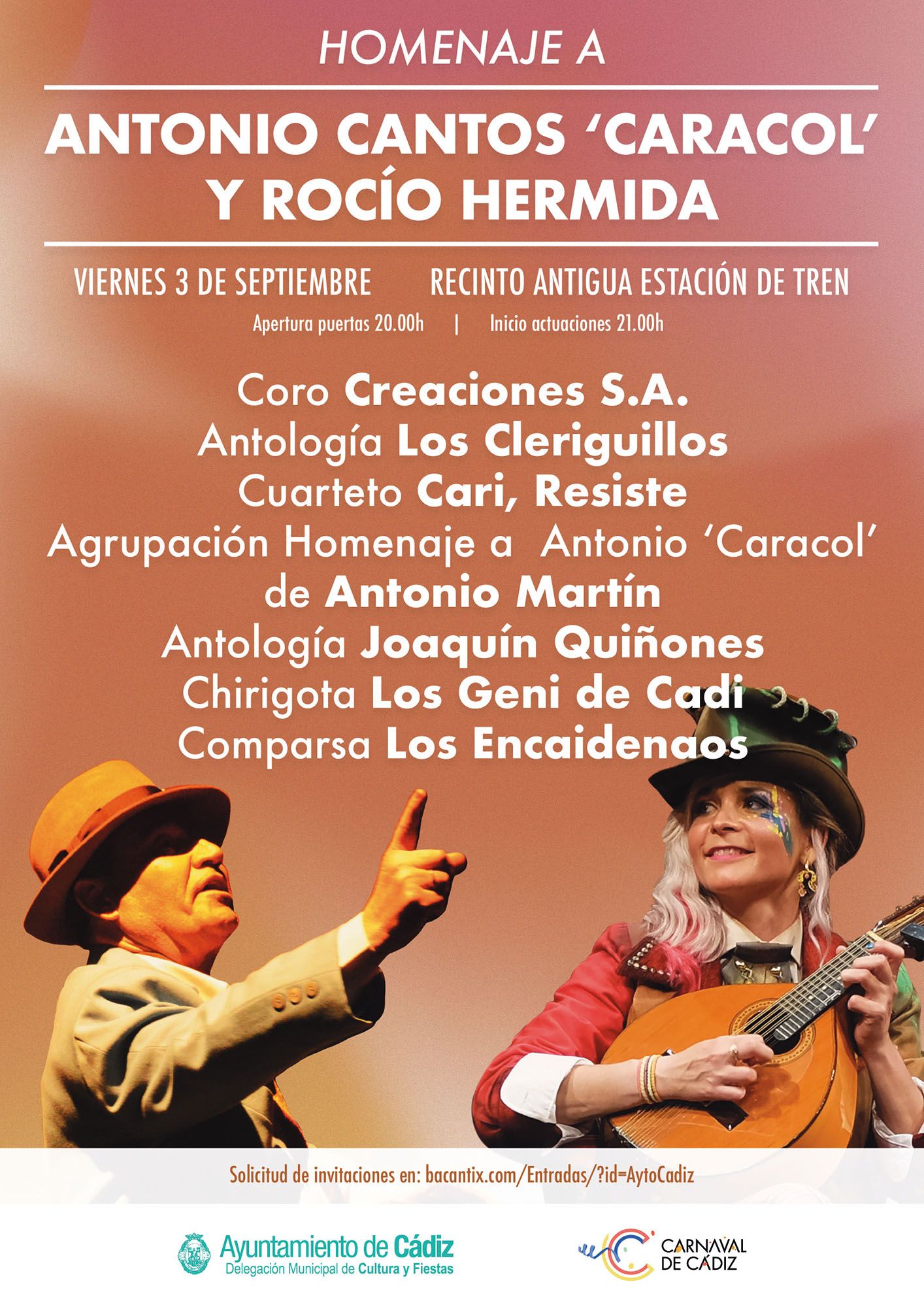 Cartel de la gala homenaje.
