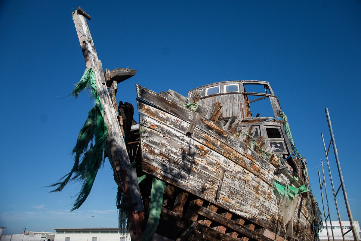 Detalle del histórico barco portuense.