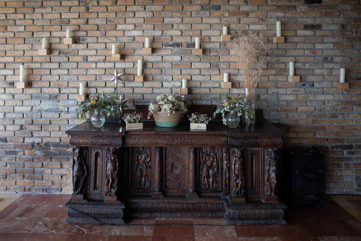 Decoración del salón multifuncional.