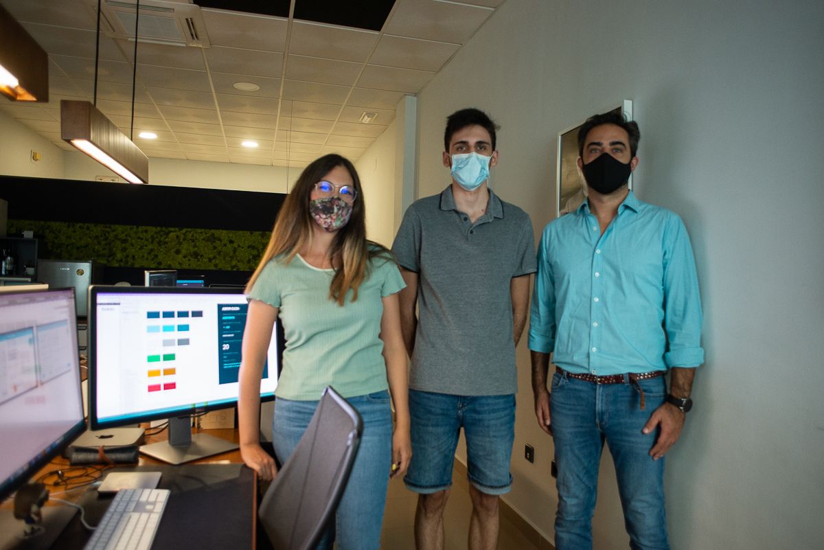 El equipo de Ticksy en la oficina que tienen en la calle Oro de Jerez