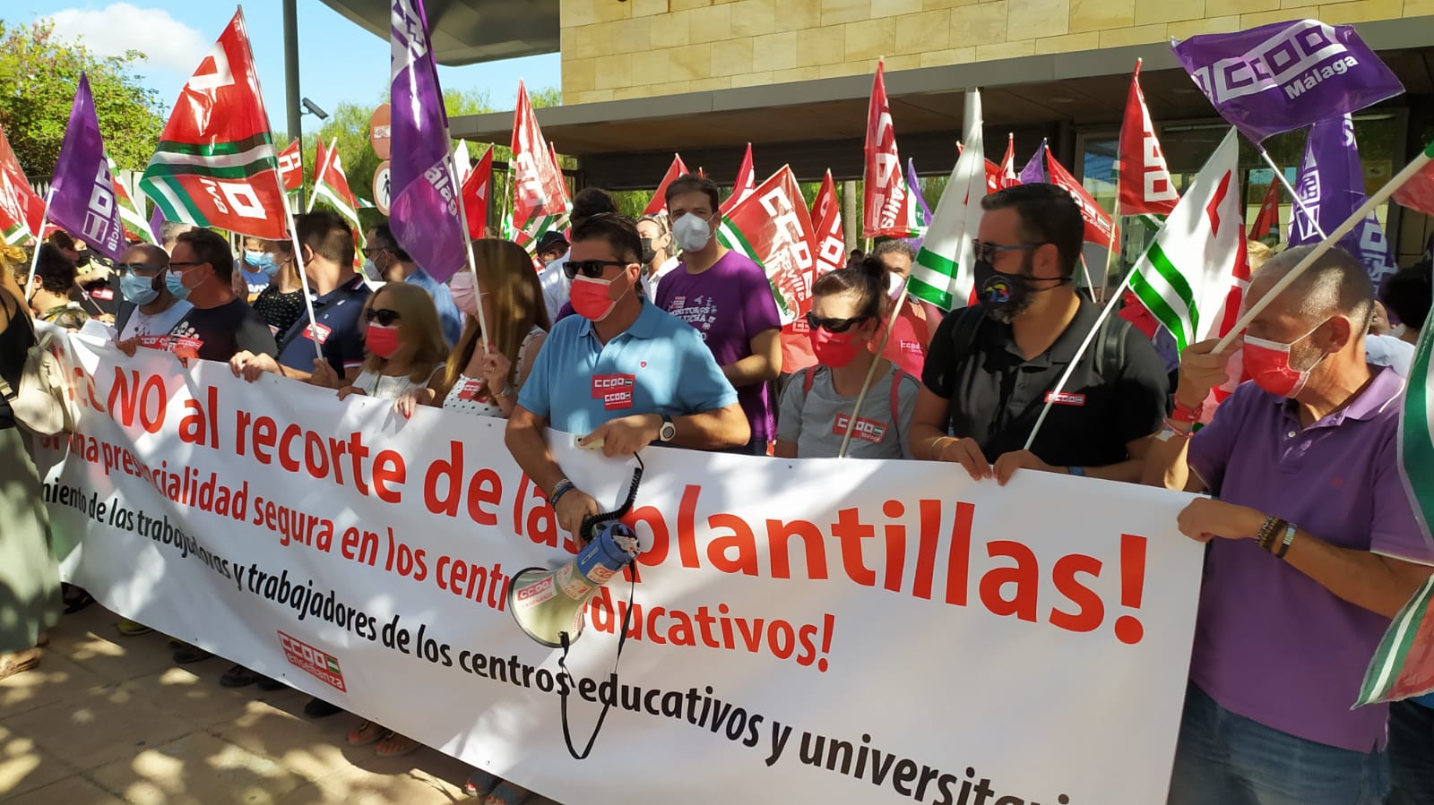 Manifestación de CCOO reclamando