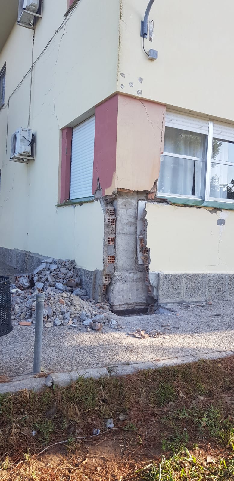 Estado de la fachada del CEIP Guadalete.
