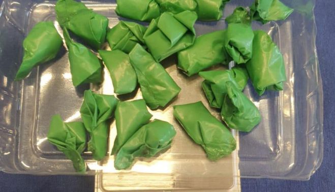 Alguna de las sustancias que llevaba el detenido por droga en San Telmo Viejo de Jerez.