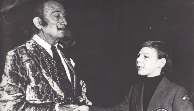 Pancracito, con Salvador Dalí.