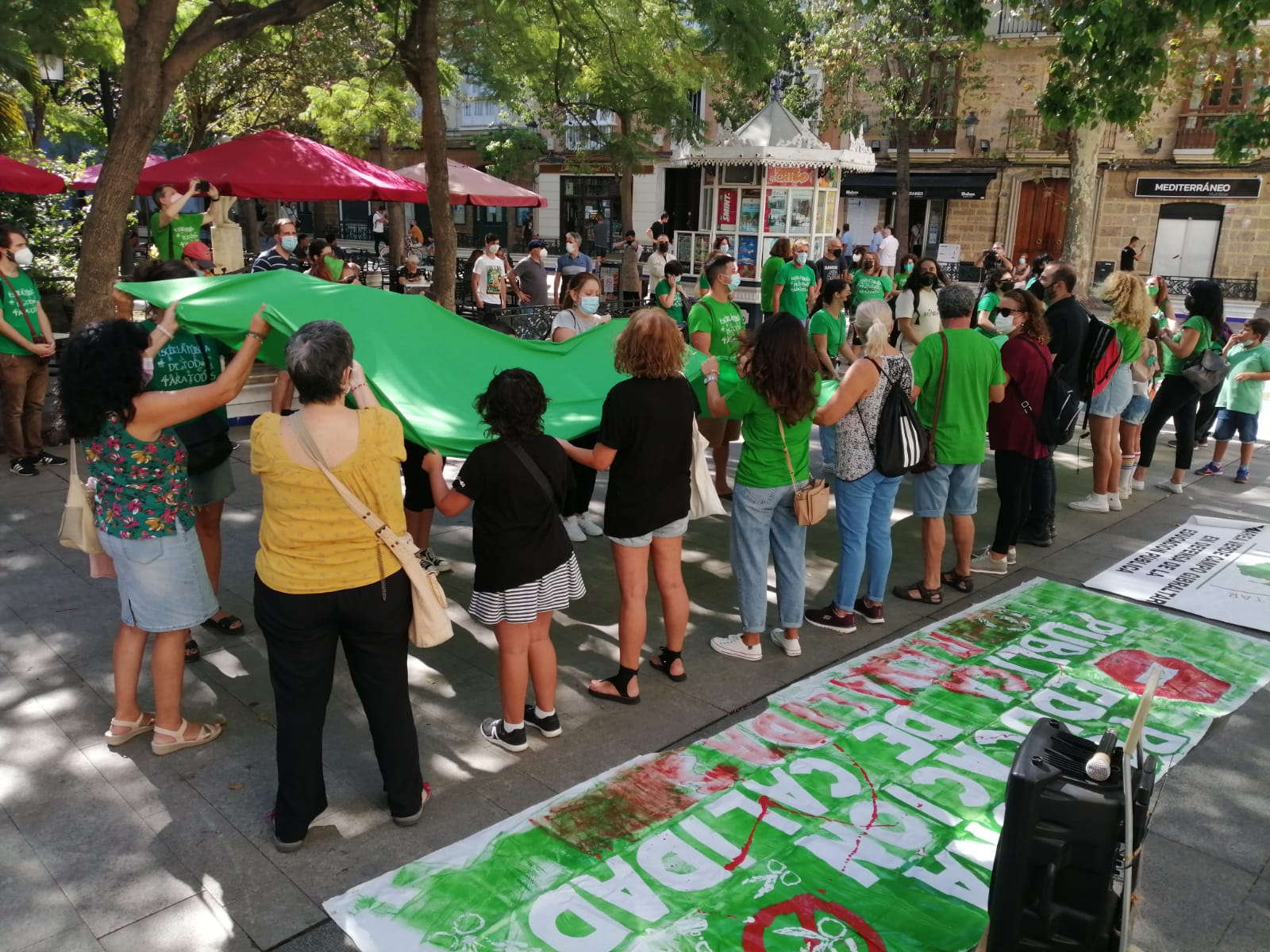 Concentración en defensa de una educación de calidad y sin recortes, en una imagen de archivo.