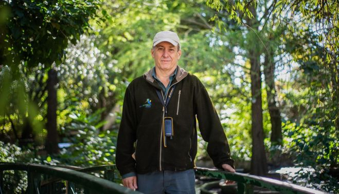 Íñigo Sánchez, en el Zoobotánico de Jérez.