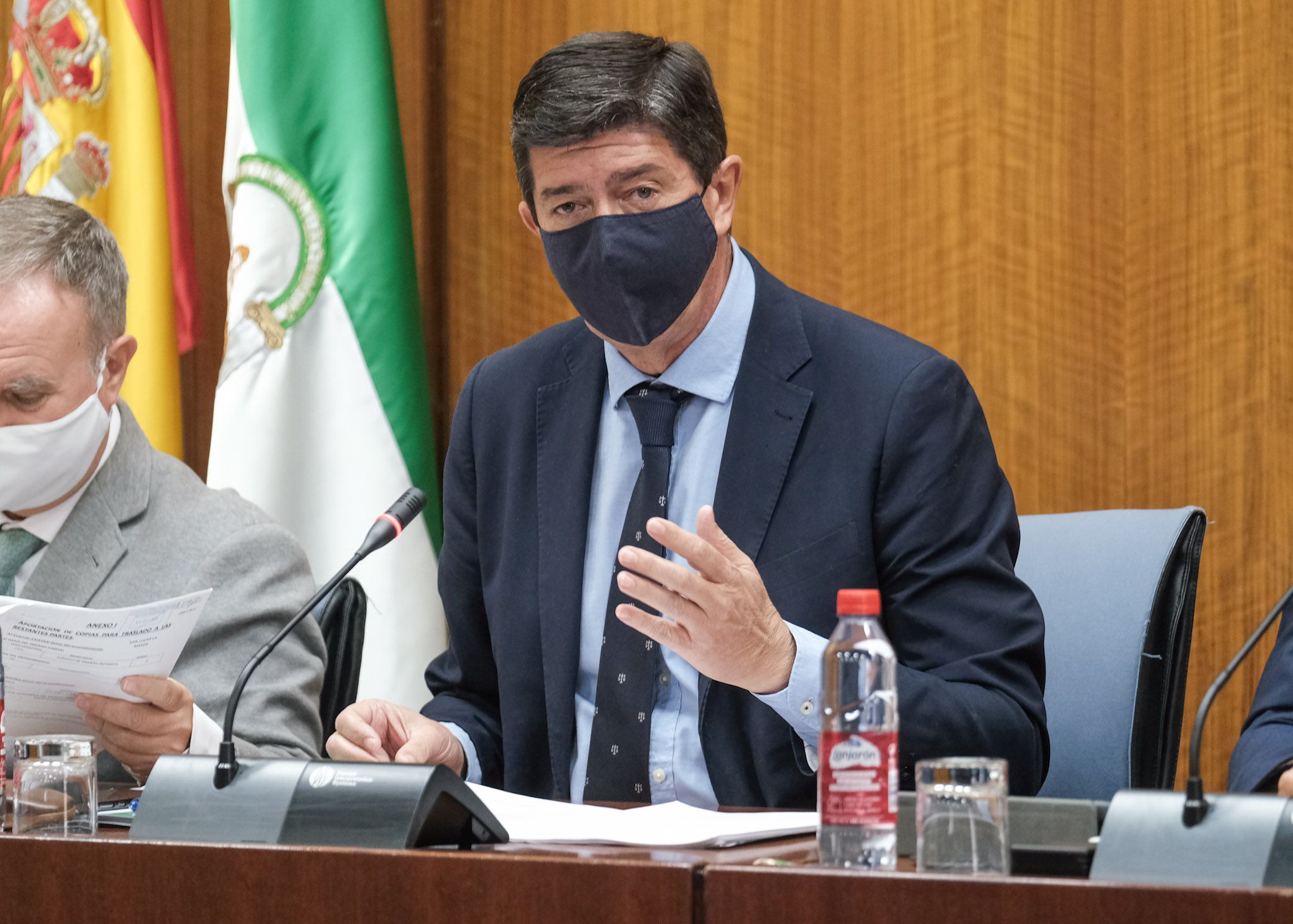 Juan Marín, vicepresidente de la Junta, en una sesión en el Parlamento andaluz.