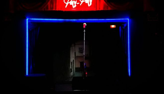 El  escenario del Café Teatro Pay-Pay.