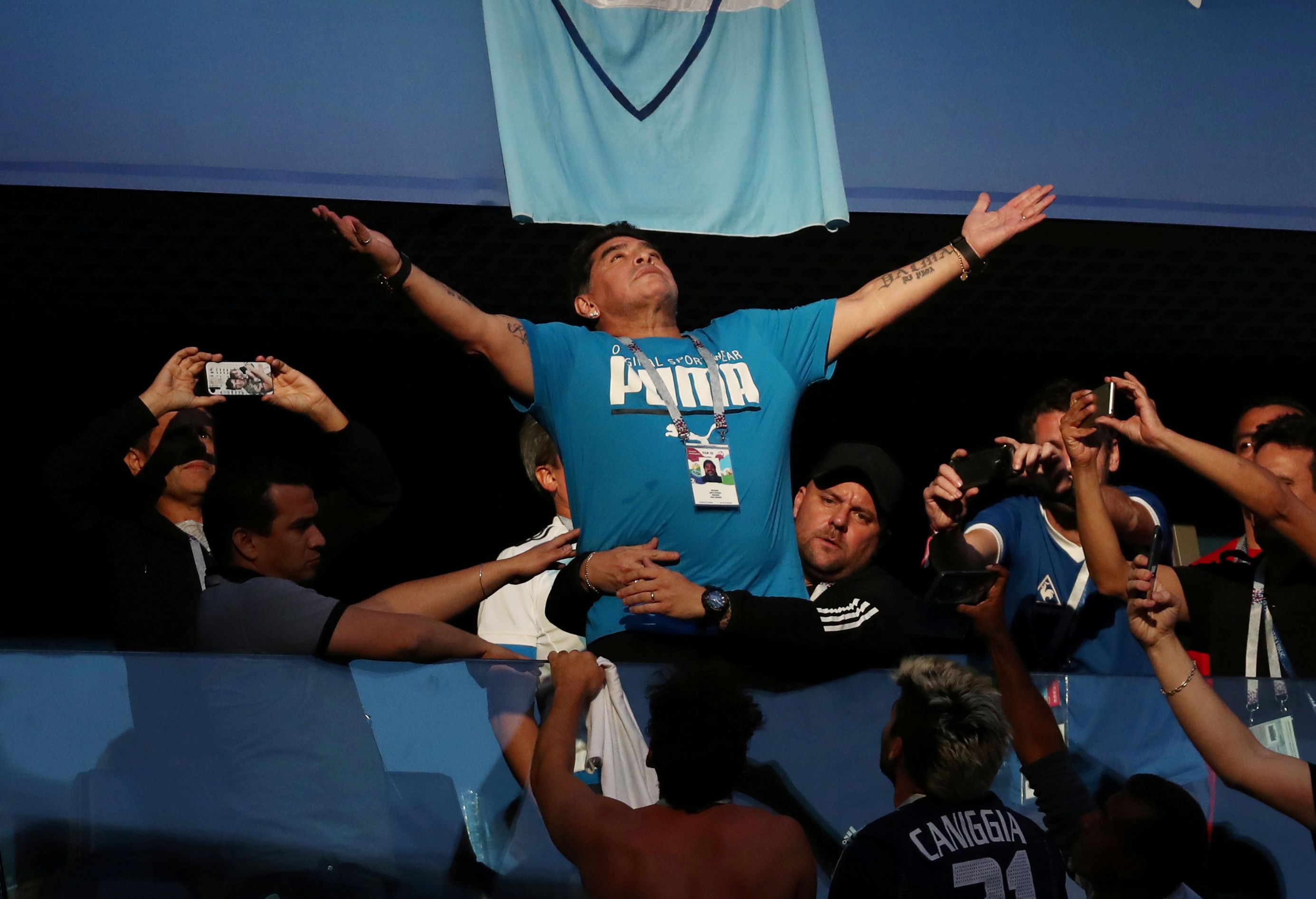 La caída de los dioses. En la imagen, Diego Armando Maradona.