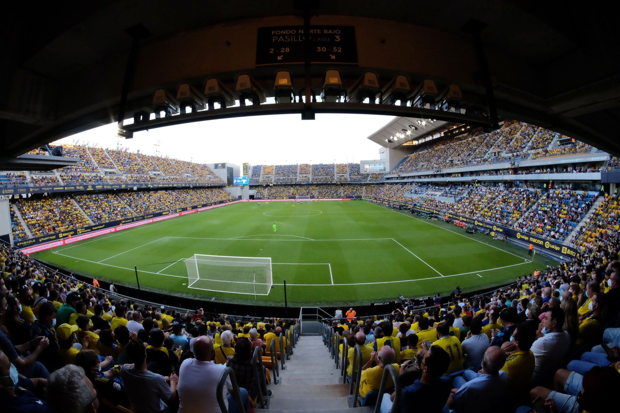 Una imagen del estadio Nuevo Mirandilla, del Cádiz CF  