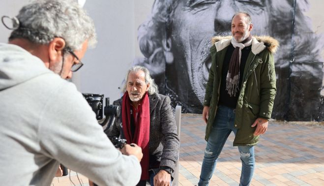 El Capullo, durante el rodaje del documental de Canal Sur.